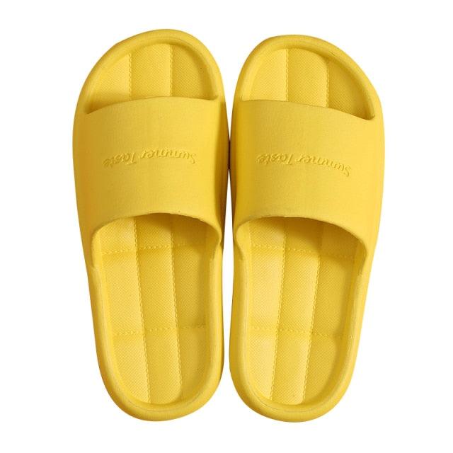 Unisex non-slip bath slide sandals Stevvex yellow pair 2 pcs on Tampa Home & Garden Store