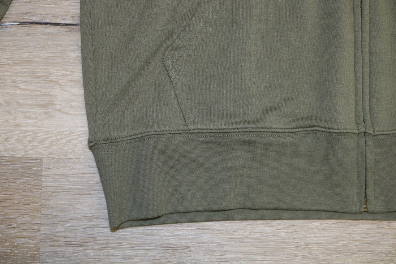 Men's eco-smart bamboo viscose hoodie olive green, full-zip by Spun Bamboo on Tampa Home & Garden Store