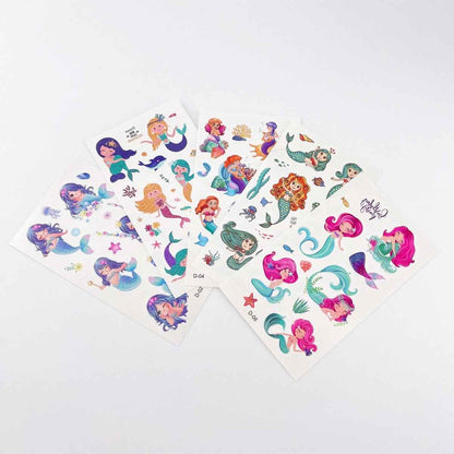 Mermaid Tattoos kids set 10 sheets of colorful temporary body stickers by Shaketea on Tampa Home & Garden Store