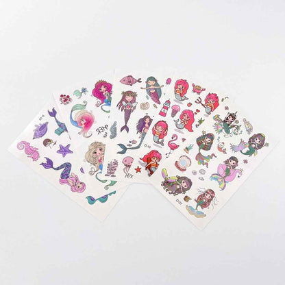 Shaketea Mermaid Tattoos for Kids – 10 sheets of colorful mermaid temporary body stickers on Tampa Home & Garden Store