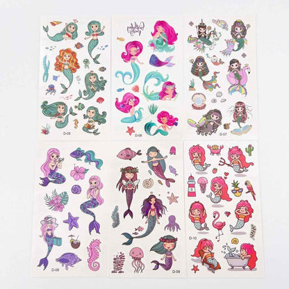 Shaketea mermaid tattoos 6 sheets of kids' temporary body stickers with mermaids and sea life on Tampa Home & Garden Store