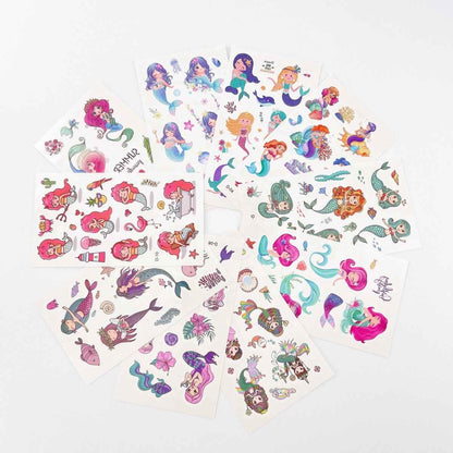 Mermaid Tattoos for Kids – 10 sheets of colorful temporary body stickers by Shaketea on Tampa Home & Garden Store