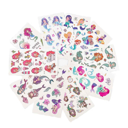 Mermaid Tattoos for Kids – 10 colorful sheets of Shaketea temporary tattoos for party on Tampa Home & Garden Store