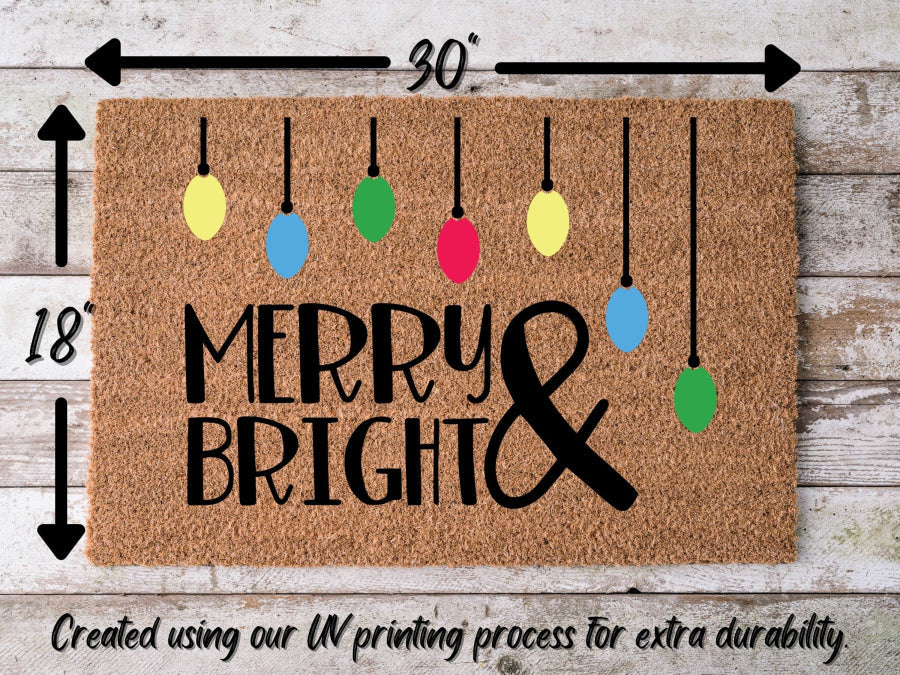Paillasson Joyeux Noël | Paillasson de Noël | Décoration d'hiver | Paillasson de bienvenue | Paillasson de vacances | Décoration d'hiver | Cadeau de Noël