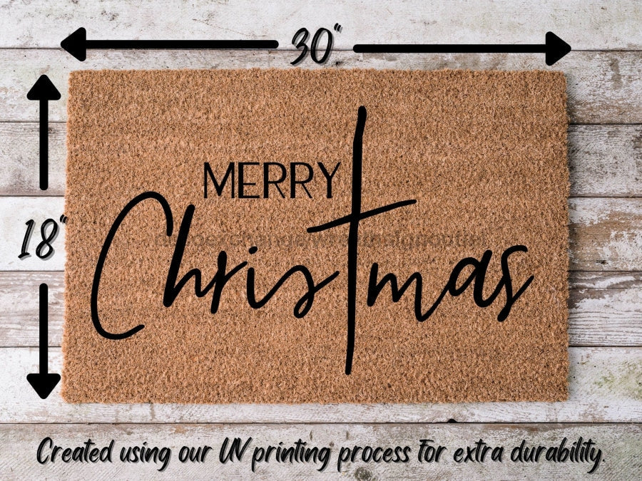 Merry Christmas Door Mat | Christmas Doormat | Winter Decoration | Welcome Mat | Holiday Doormat | Winter Decor | Christmas Gift - Tampa soil911.com