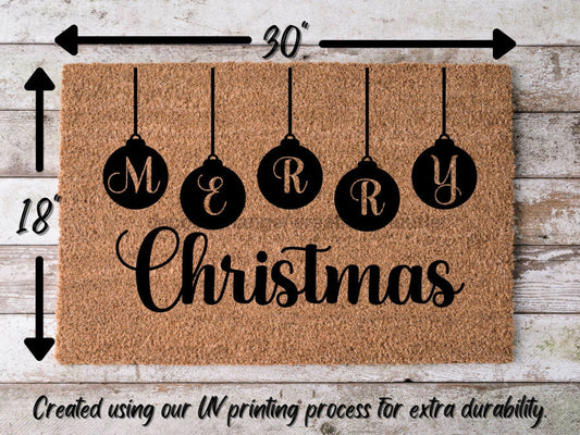 Merry Christmas Door Mat | Hippo Christmas Doormat | Winter Decoration | Welcome Mat | Holiday Doormat | Winter Decor | Christmas Gift - Tampa soil911.com