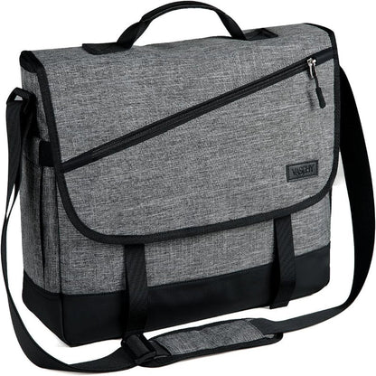 Water Resistant Laptop Messenger Bag 17 Inch Work Shoulder Bag