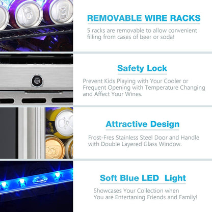15 Inch Built In Mini Fridge Beverage Refrigerator