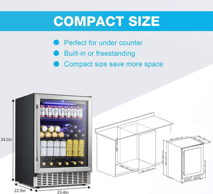 15 Inch Built In Mini Fridge Beverage Refrigerator