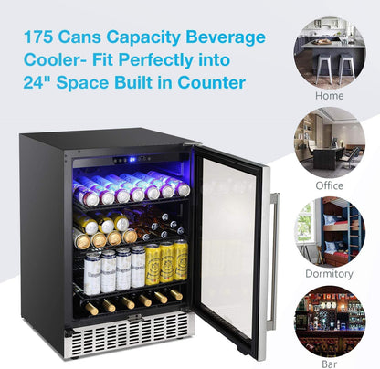 15 Inch Built In Mini Fridge Beverage Refrigerator
