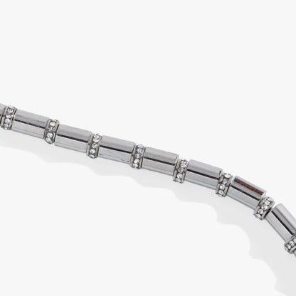 Tube Bead and Crystal Chain Bracelet silver-tone with crystal accents by ALEX AND ANI on Tampa Home & Garden Store