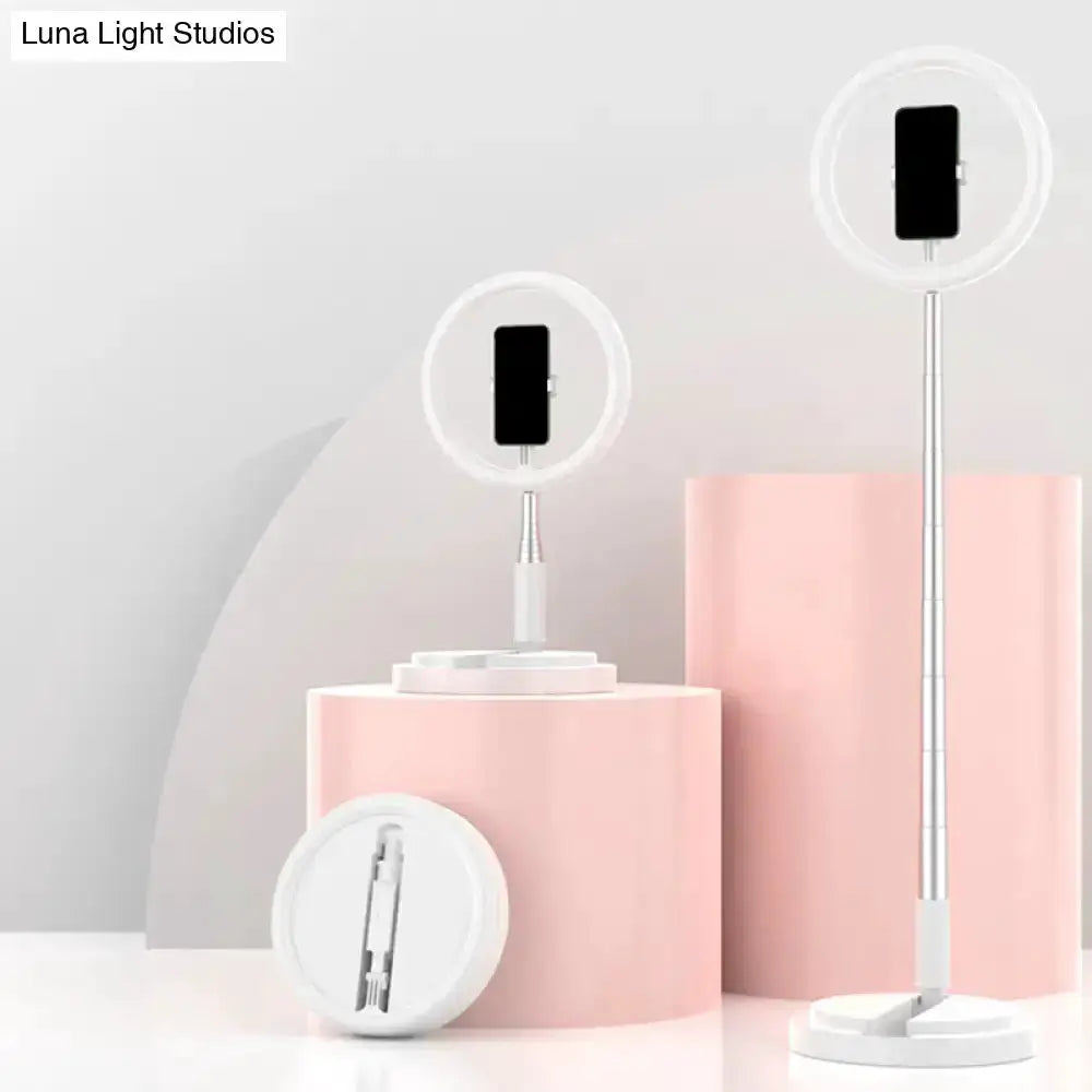 Two LED makeup lamps with phone holder ring light by Decorbites on stand for bedroom on Tampa Home & Garden Store