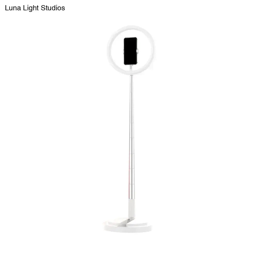 LED makeup ring light with phone holder on adjustable chrome stand, Decorbites on Tampa Home & Garden Store