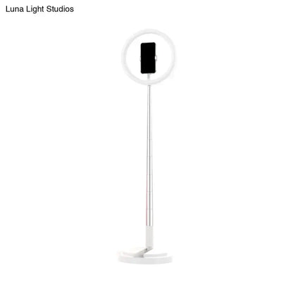 LED makeup ring light with phone holder on adjustable chrome stand, Decorbites on Tampa Home & Garden Store