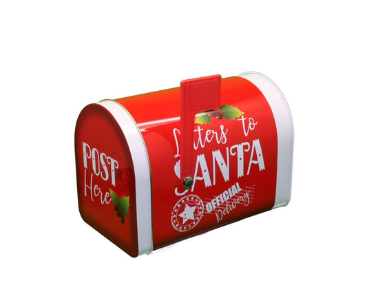 Boîte cadeau en métal rouge