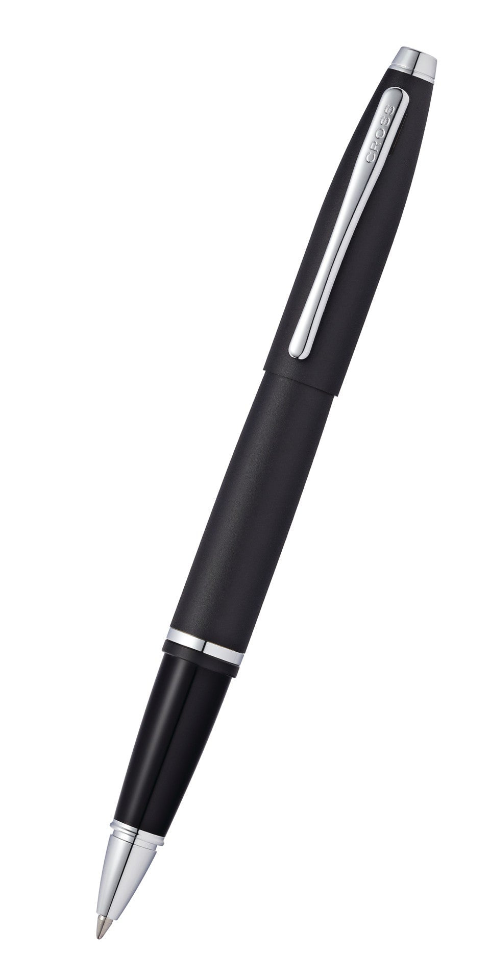 Calais matte black rollerball pen by A.T. Cross with a silver-tone clip on Tampa Home & Garden Store