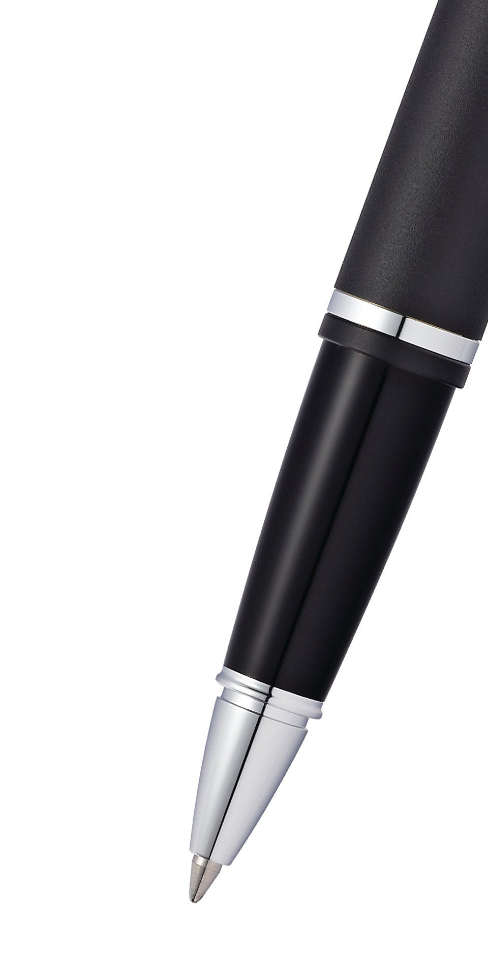 Calais matte black rollerball pen by A.T. Cross with silver trim on Tampa Home & Garden Store