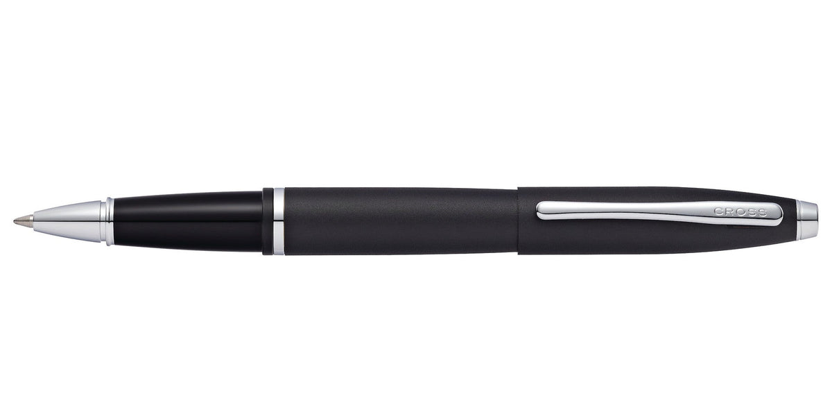 Calais Matte Black Rollerball Pen by A.T. Cross with silver clip on Tampa Home & Garden Store