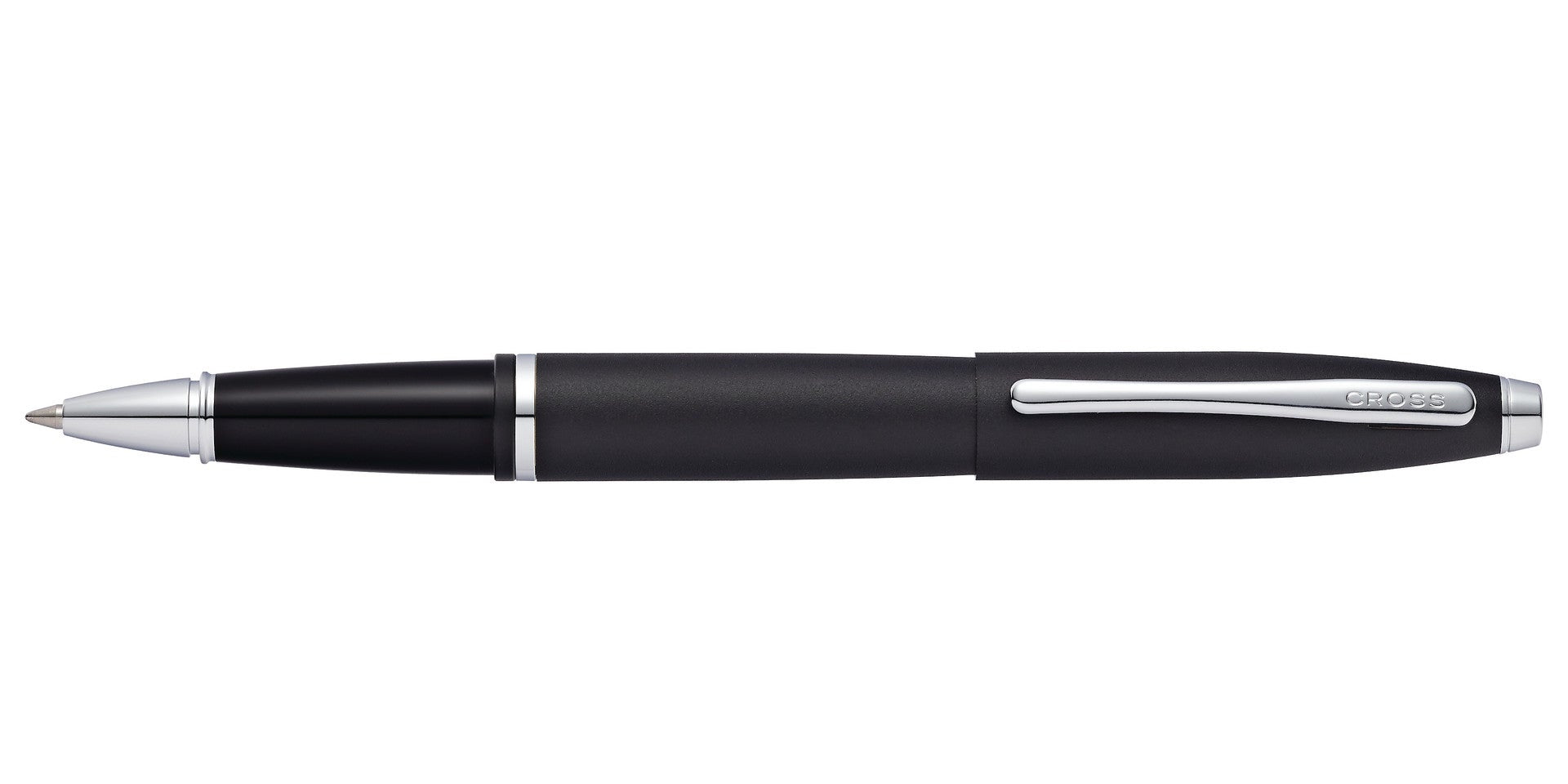 Calais Matte Black Rollerball Pen by A.T. Cross with silver clip on Tampa Home & Garden Store