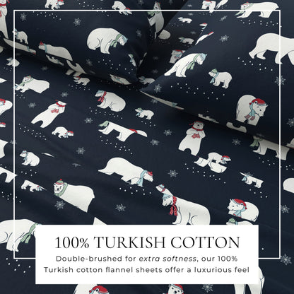 Turkish Cotton And Christmas Flannel Sheet Set