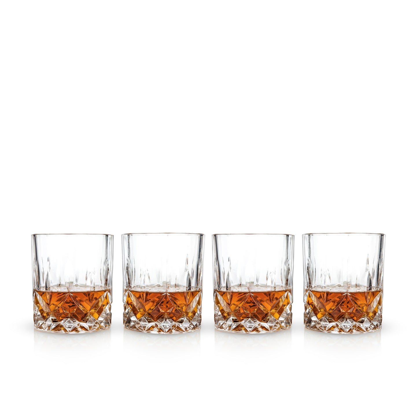 Admiral Crystal Cut Rocks Glasses Set of 4