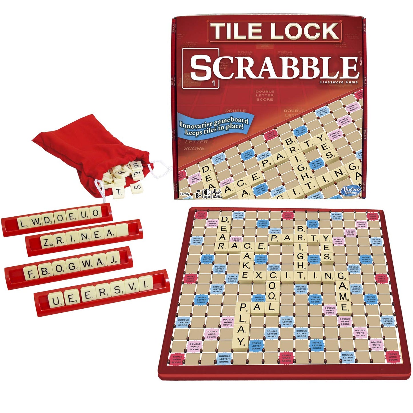 Scrabble à verrouillage de tuiles