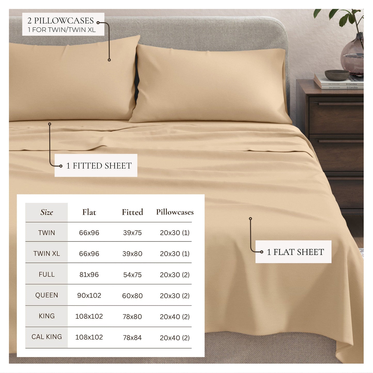 Heathered Jersey and Cotton Blend Bed Sheets