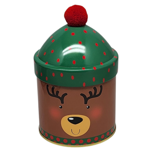 Boîte cadeau avec bonnet à pompon - Renne