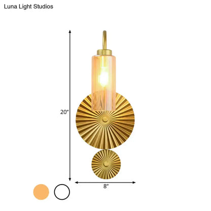 Mid Century Brass Gooseneck Wall Lamp Sunburst