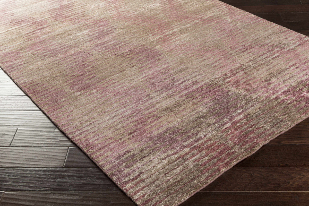 Rug Midkiff Area Carpet pink mauve abstract stripe pattern Boutique Rugs on Tampa Home & Garden Store