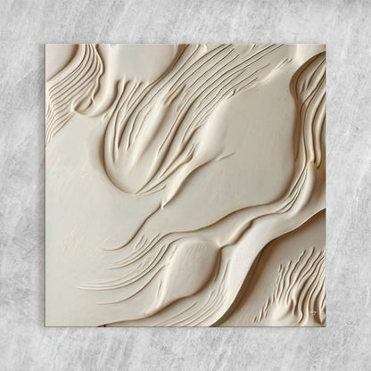 Canvas Print Milk Valley by Tailored Canvases with creamy beige brush textures on canvas on Tampa Home & Garden Store