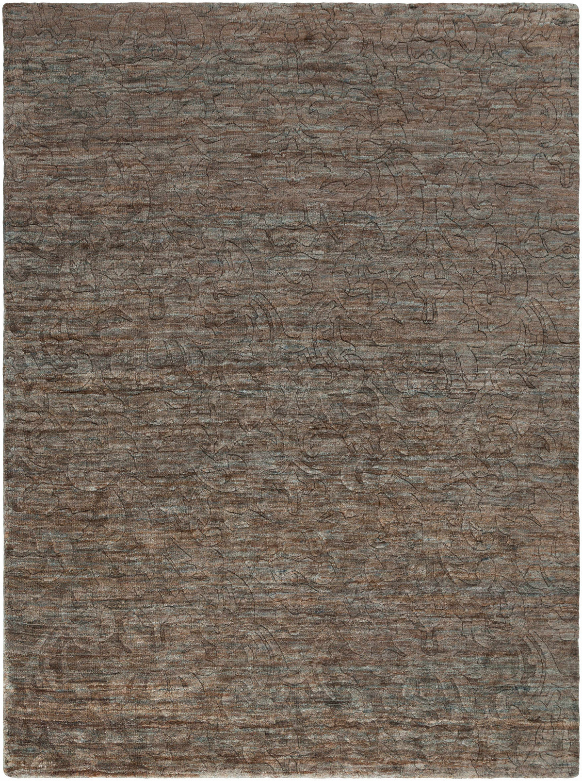 Millport Jute Rug earthy brown with blue-gray highlights and textured loop pattern Boutique Rugs on Tampa Home & Garden Store