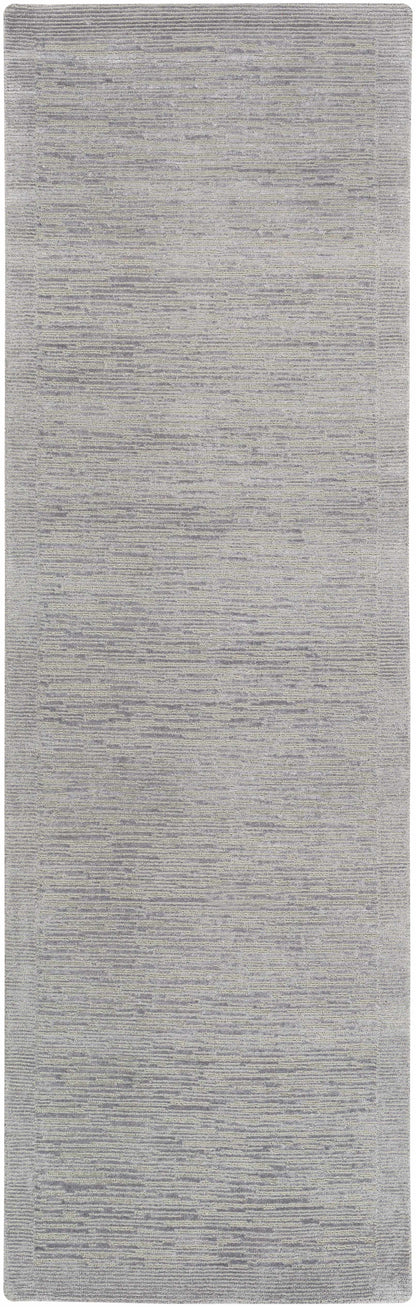 Mardi Silver Premium Wool&Silk Area Rug gray-toned textured pattern Boutique Rugs on Tampa Home & Garden Store