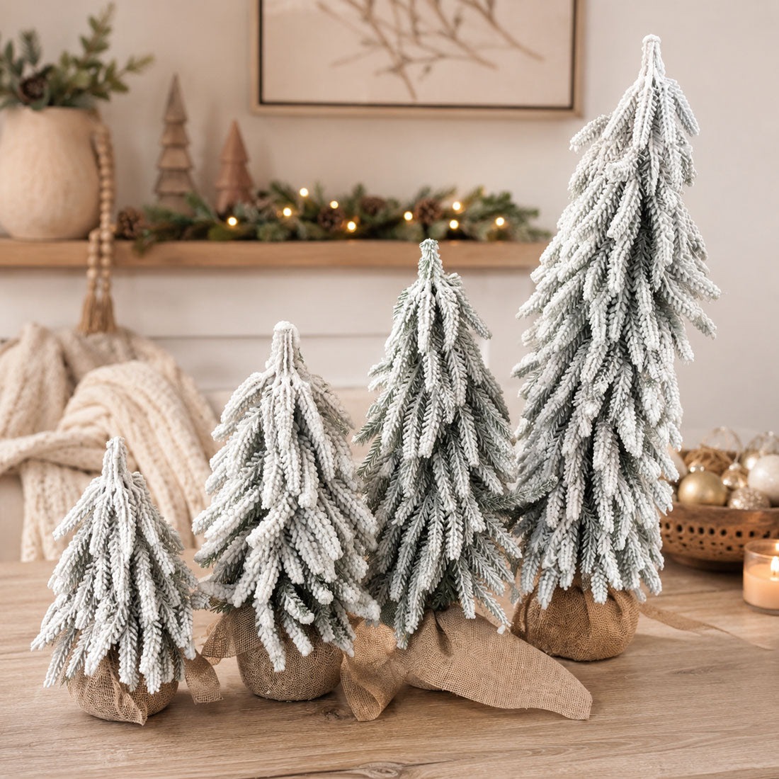 Sapins de Noël enneigés NOUVEAU