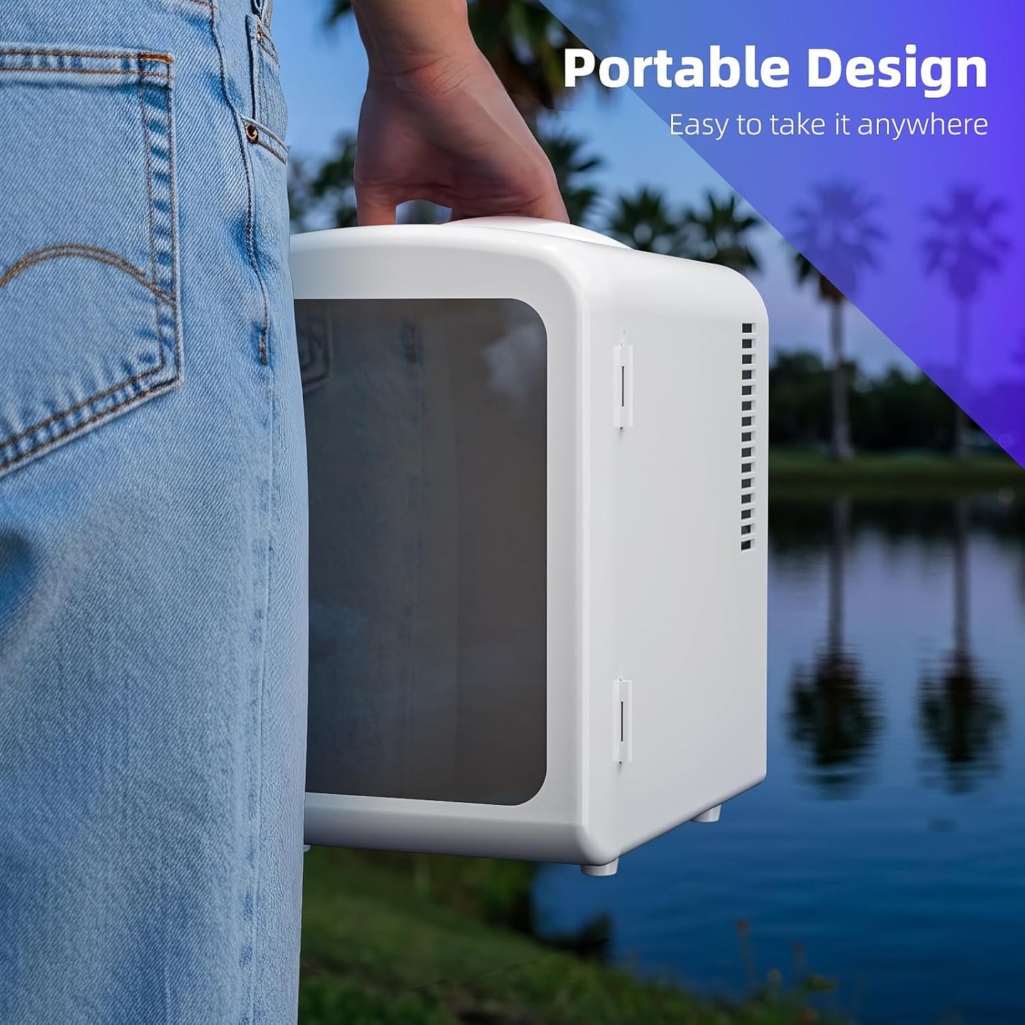 Mini refrigerador compacto con luz para juegos F3404L 