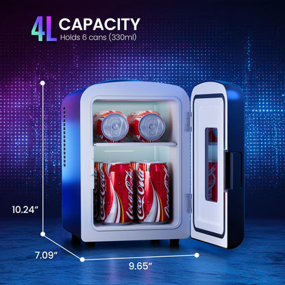 Mini refrigerador compacto con luz para juegos F3404L 