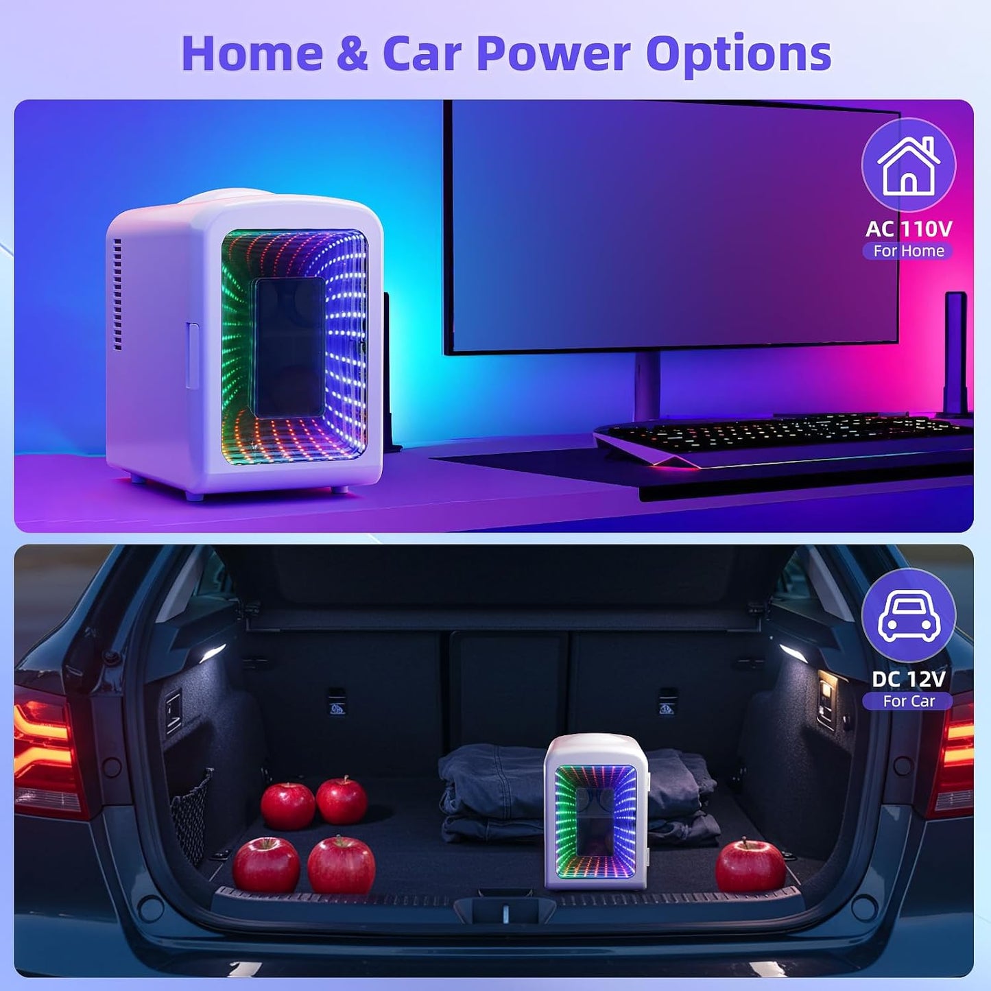 Mini refrigerador compacto con luz para juegos F3404L 