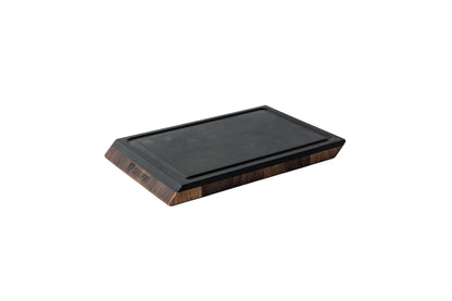 SteelCore 2-in-1 Walnut Cutting Board with black top and walnut base by STEELPORT Knife Co on Tampa Home & Garden Store