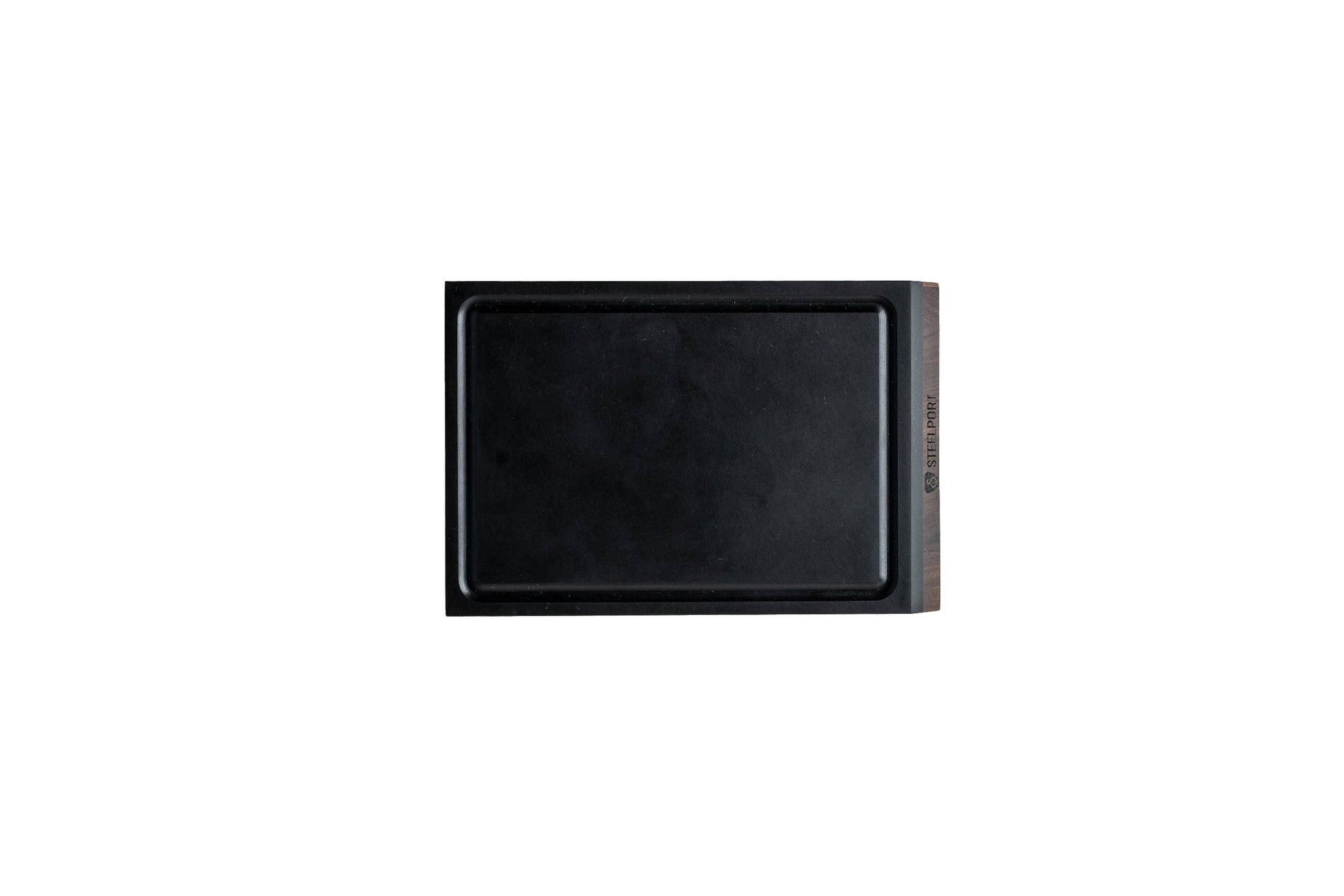 Bar Set black metal tray with wooden edge from STEELPORT Knife Co on Tampa Home & Garden Store
