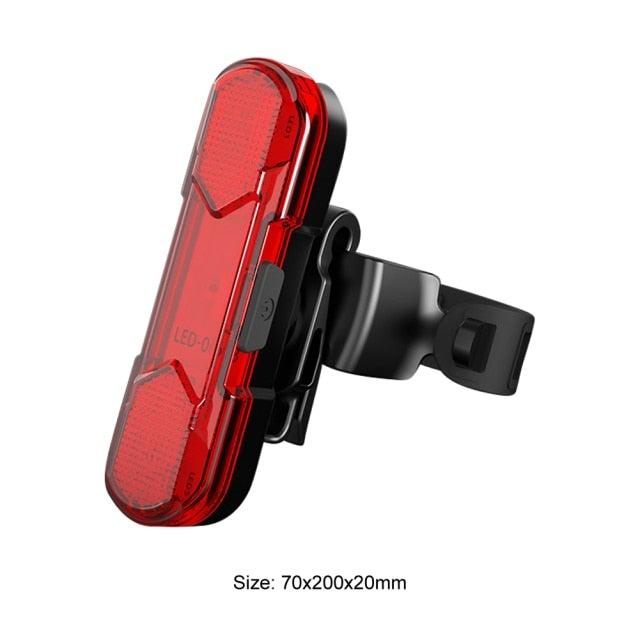 Stevvex waterproof silicone bike light, red LED with adjustable clamp on handlebar on Tampa Home & Garden Store