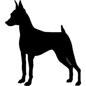 Miniature Pinscher garden stake black metal Rustica Ornamentals Style1 lawn ornament on Tampa Home & Garden Store