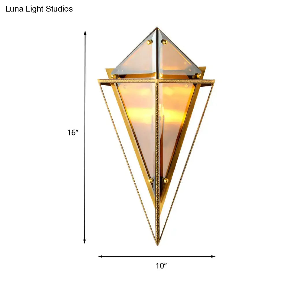 Amber Crystal Wall Light by Decorbites; gold frame with amber glass crystals on Tampa Home & Garden Store