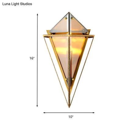 Amber Crystal Wall Light by Decorbites; gold frame with amber glass crystals on Tampa Home & Garden Store