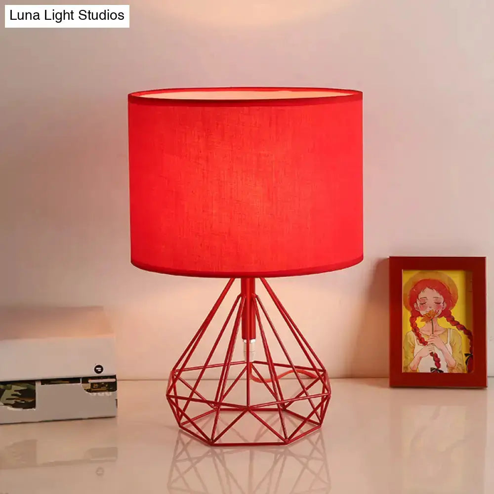 Minimalist Black and Brown Geometric Table Lamp