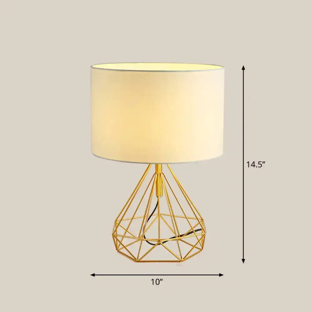 Minimalist Black and Brown Geometric Table Lamp