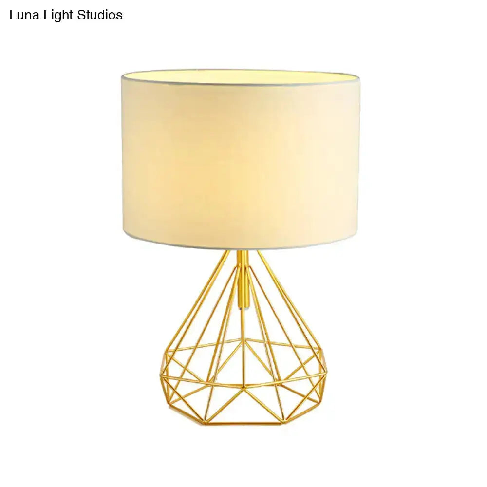 Minimalist Black and Brown Geometric Table Lamp