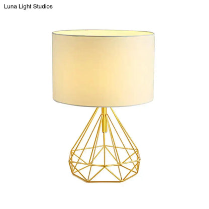 Minimalist Black and Brown Geometric Table Lamp