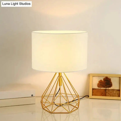Minimalist Black and Brown Geometric Table Lamp