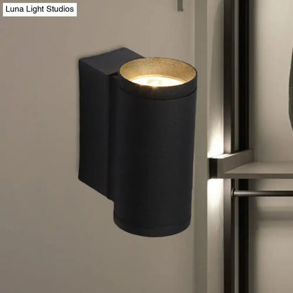 Black metal tubular up-down wall lamp by Decorbites wall sconce for modern interiors on Tampa Home & Garden Store