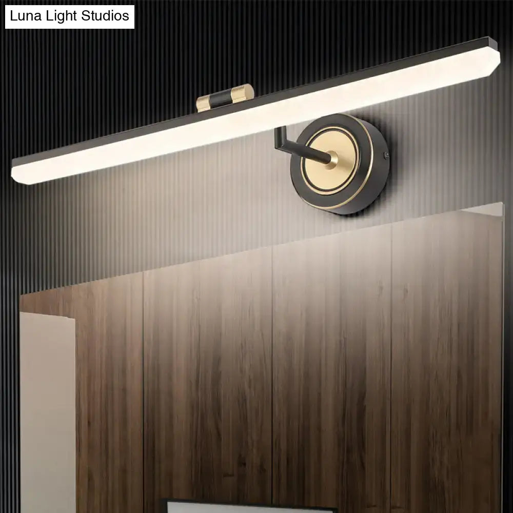Minimalist black & brass swing arm vanity light wall mounted by Decorbites on Tampa Home & Garden Store